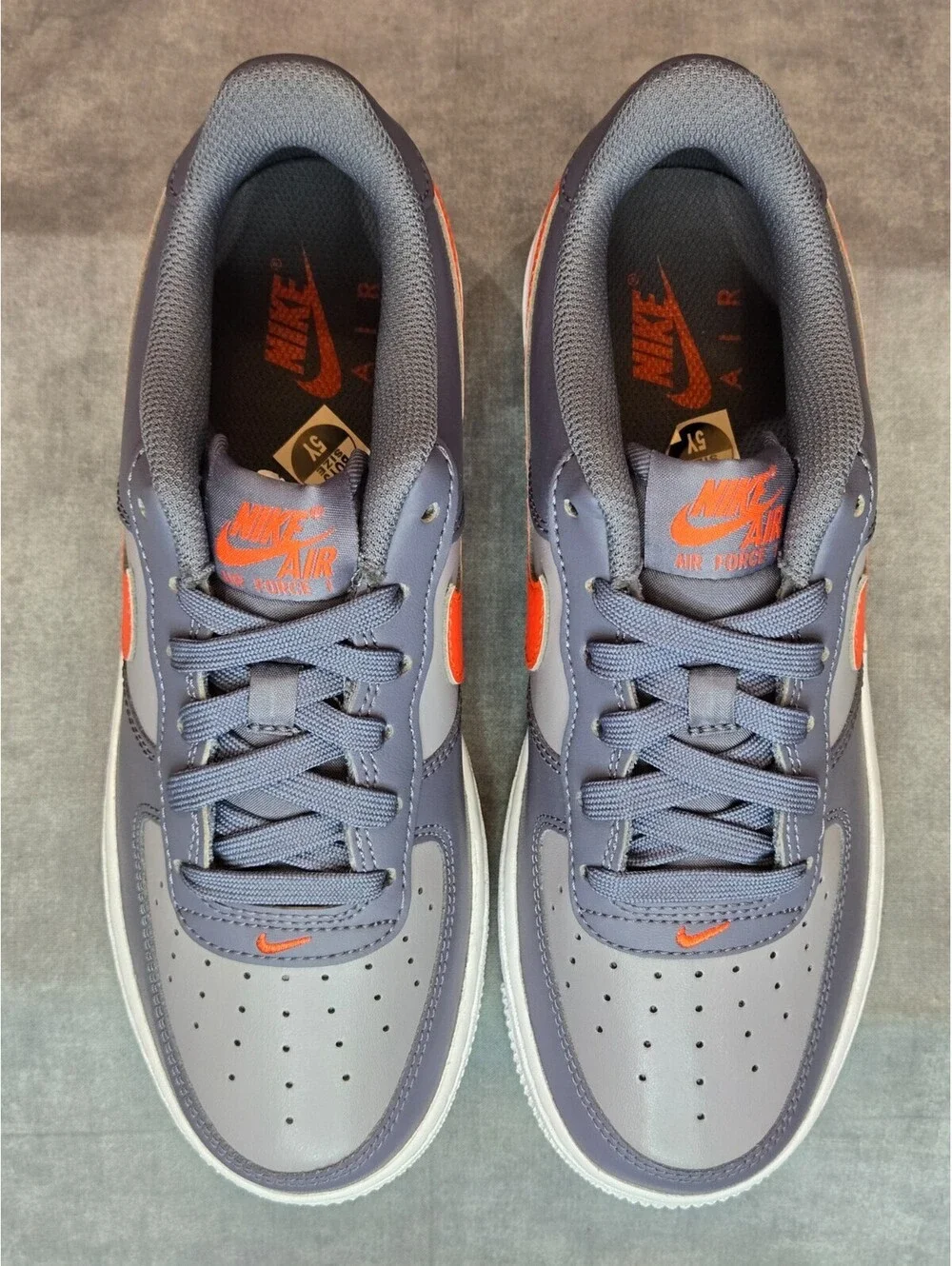 Nike Air Force 1 - Cement Grey / Team Orange (CT3839-008) Youth 5Y / Women's 6.5